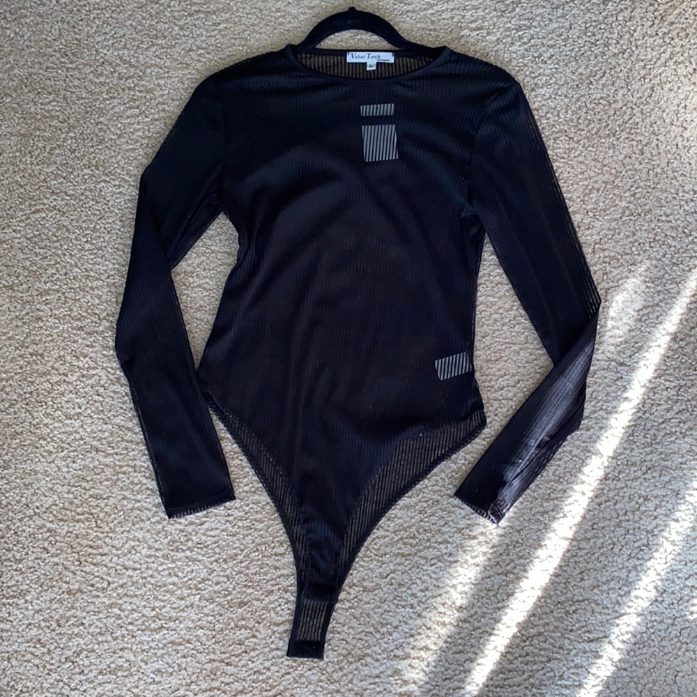Black Thong Bodysuit Leotard